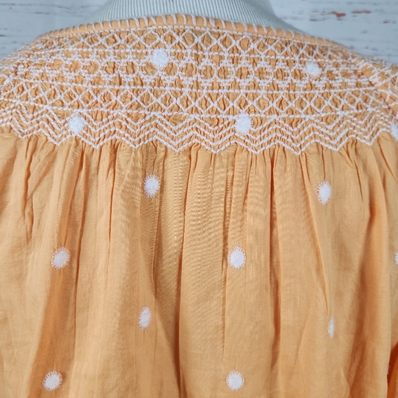 TALBOTS Plus Size Orange Embroidered Women's Top Size 1X - Picture 4 of 8